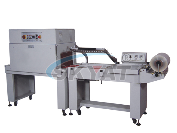 Semi-automatic L-shape heat shrink packaging machine BTL-450+BM-500